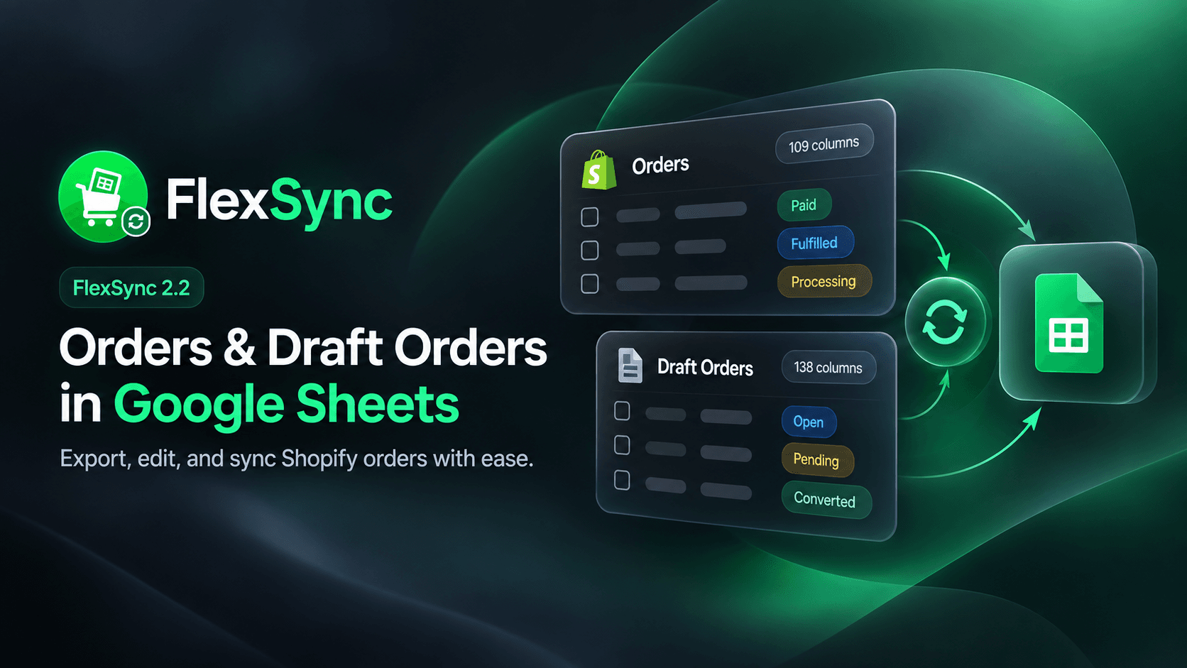 🎉 Shopify Orders & Draft Orders in Google Sheets (v2.2.0)